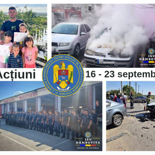 Activitate intensă pentru pompierii din Dâmbovița