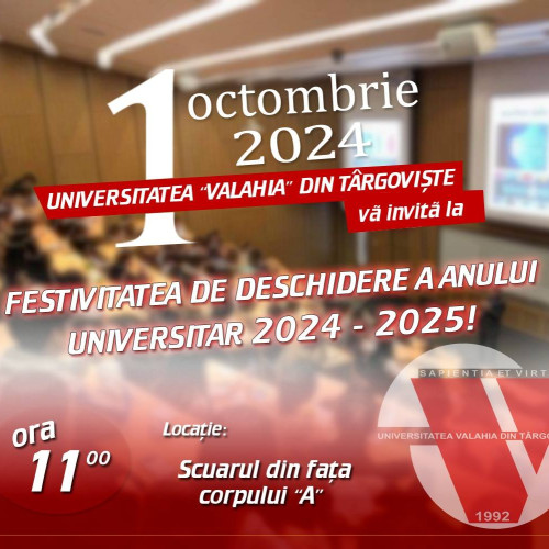 Festivitatea de deschidere a anului universitar la Universitatea Valahia din Târgoviște