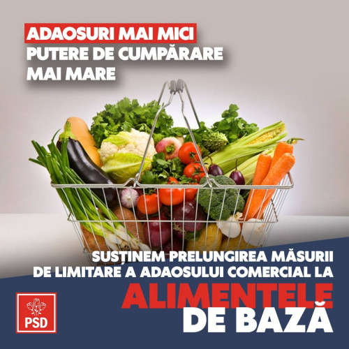 PSD Dâmbovița susține prelungirea limitării adaosului comercial la alimentele de bază