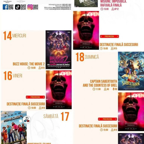 Cinema Independenta din Targoviste, program plin de filme între 12 și 18 mai 2025