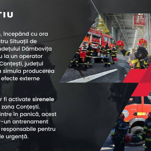Exercitiu de simulat la Dambovita pentru gestionarea situatiilor de urgenta