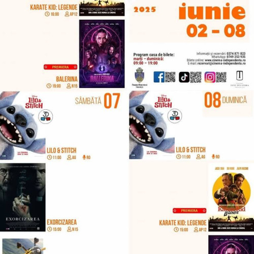 Program incarcat la cinematograful Independenta din Targoviste in aceasta saptamana