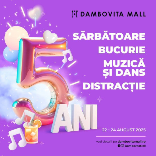 Dâmbovița Mall aniversează 5 ani cu un super festival de weekend