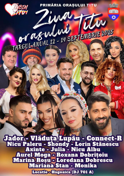 Titu sărbătorește Ziua Orașului la Hagioaica