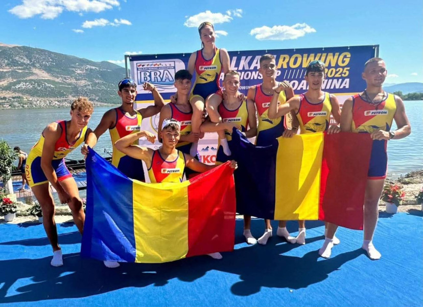 Zece medalii pentru România la Campionatele Balcanice de Canotaj de la Ioannina