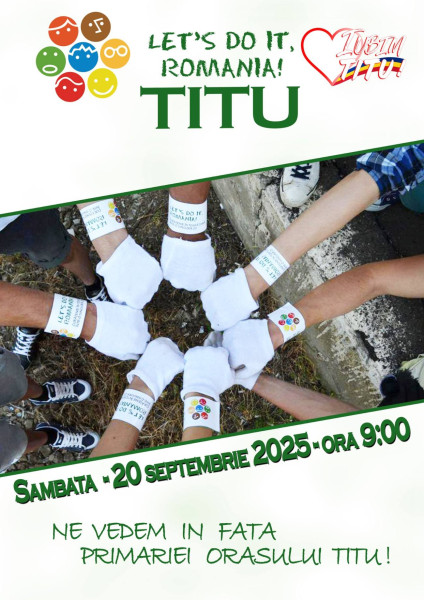Orașul Titu se alătură campaniei naționale de ecologizare „Let’s Do It, România!”