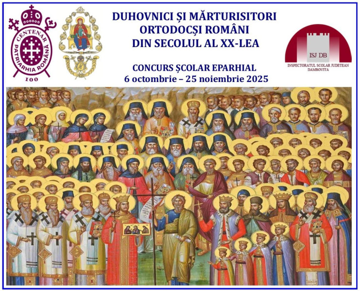 Concurs școlar eparhial dedicat duhovnicilor și mărturisitorilor ortodocși români