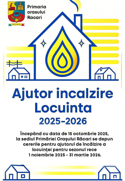 Primăria Răcari începe colectarea cererilor pentru ajutorul de încălzire sezonier