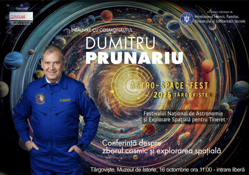 Astro-Space-Fest 2025 aduce astronomie și explorare spațială la Târgoviște și Runcu