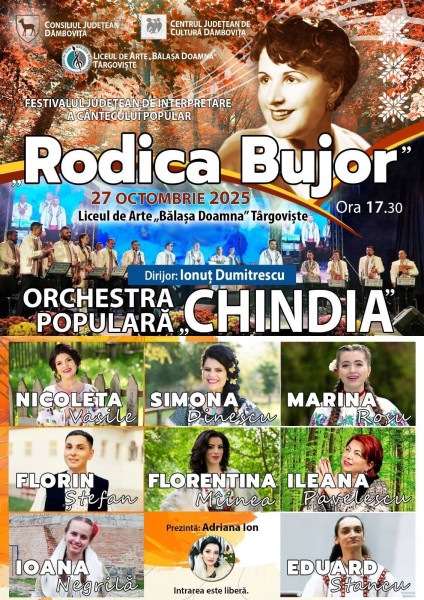 Festival la Târgoviște în memoria solistei Rodica Bujor