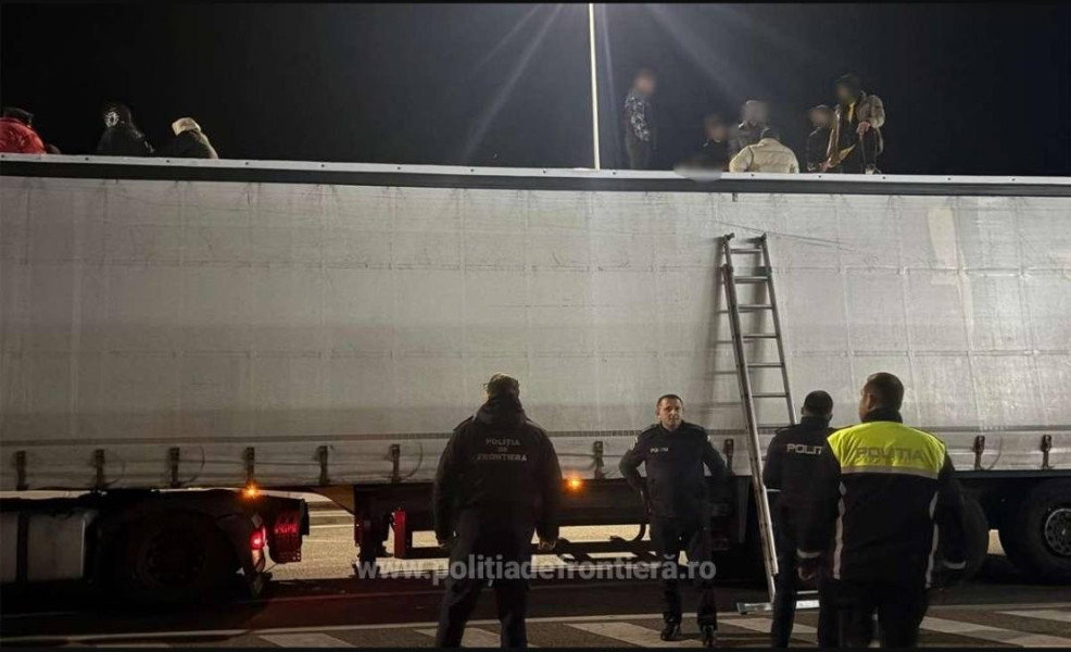 38 de migranți depistați ascunși în automarfar la granița cu Bulgaria