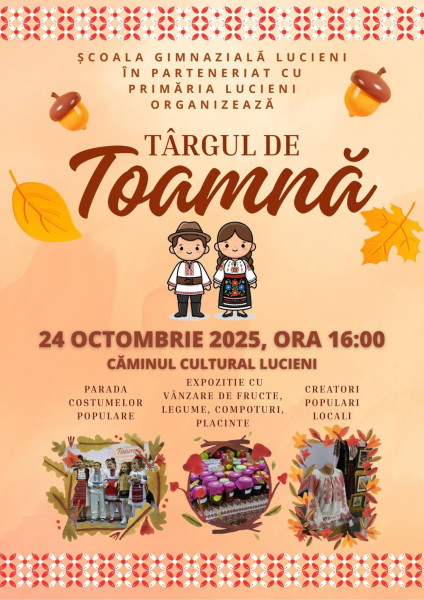 Târgul de Toamnă din Lucieni, o sărbătoare a tradițiilor și portului popular