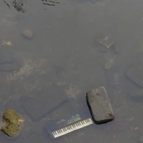 Albia râului Dâmbovița din Capitală, plină de gunoaie și cu maluri avariate