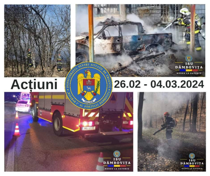Zeci de incendii devastatoare în Dâmbovița în ultima săptămână